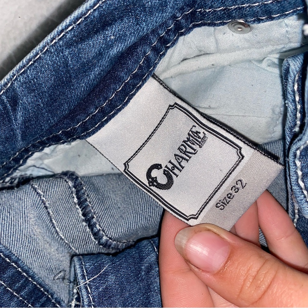 Bootcut blue jeans